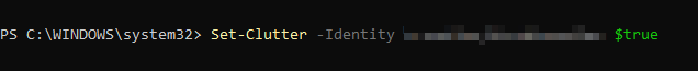 Set-Clutter -Identity <user_name> -Enable $true
