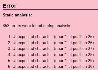 853 errors were found during analysis.