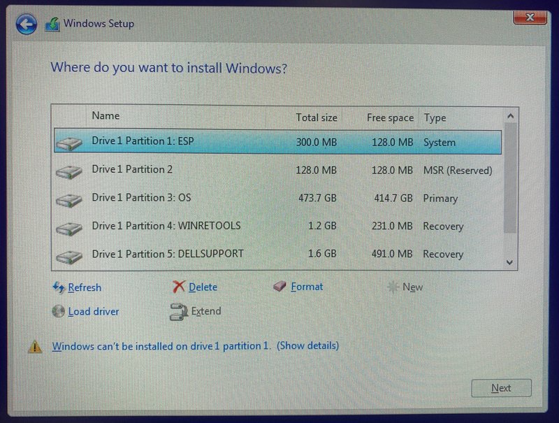 Where do you want to install Windows?