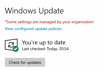 Windows Update - You're up to date
